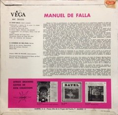 Manuel De Falla LP Plak