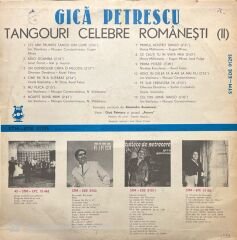 Gica Petrescu Tangouri Celebre Romaneşti LP Plak