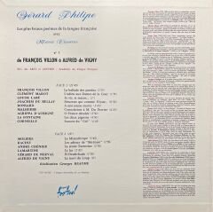 Gerard Philipe Avec Maria Casares Les Plus Beaux Poemes De La Langue Française Double LP Plak