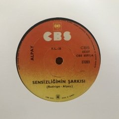 Alpay Sensizliğimin Şarkısı 45lik Plak