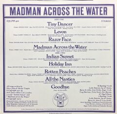 Elton John Madman Across The Water LP Plak