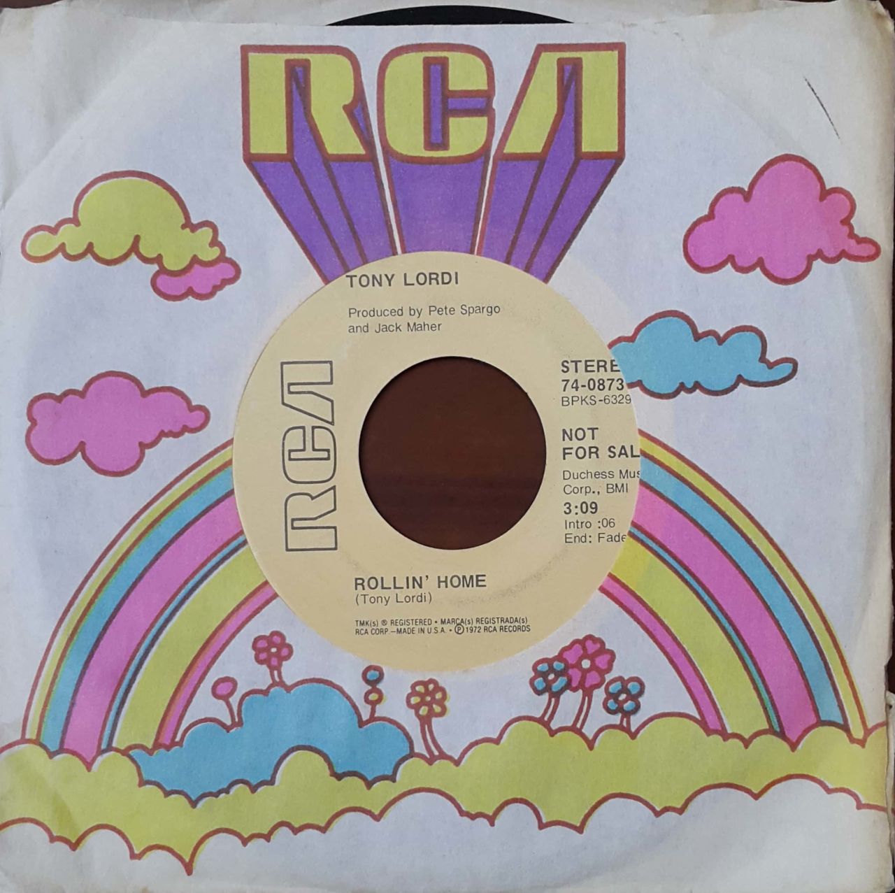 Tony Lordi Rollin' Home 45lik Plak