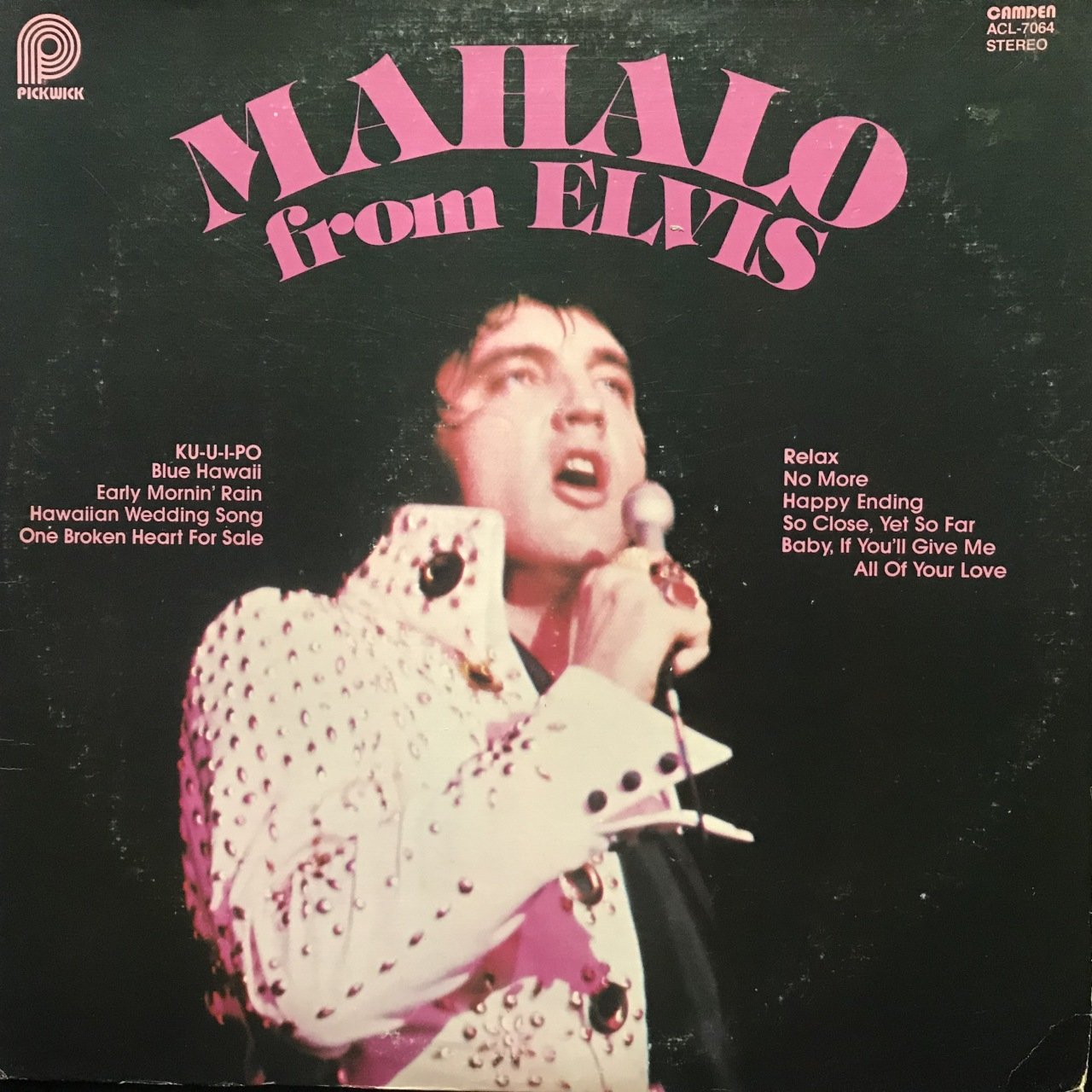Elvis Presley Mahalo From Elvis LP Plak