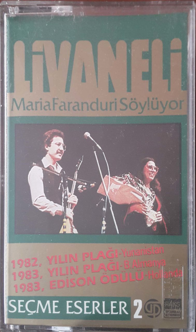 Zülfü Livaneli Maria Faranduri Söylüyor Seçme Eserler2 Kaset