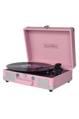 *ÜCRETSİZ KARGO Record Master ST14012 Pembe Retro Pikap Bluetooth ve Şarj Özellikli Retro Pikap 33, 45, 78 Devir