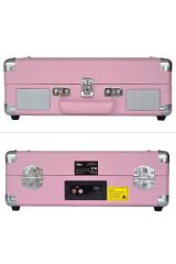 *ÜCRETSİZ KARGO Record Master ST14012 Pembe Retro Pikap Bluetooth ve Şarj Özellikli Retro Pikap 33, 45, 78 Devir