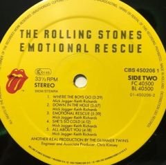 The Rolling Stones Emotional Rescue LP Plak