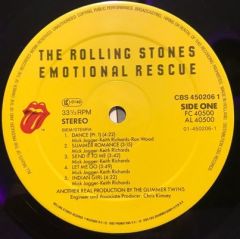 The Rolling Stones Emotional Rescue LP Plak