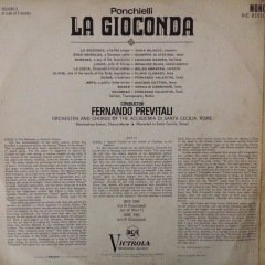 Ponchielli La Gioconda Record 3 LP Plak