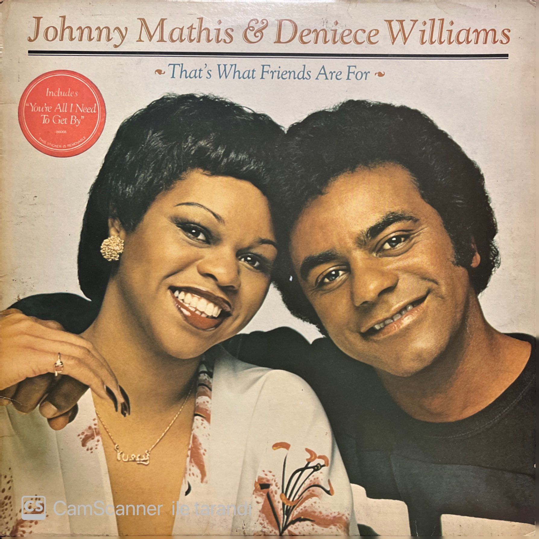 Johnny Mathis & Deniece Williams That's What Friends Are For LP Plak