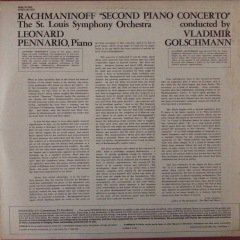 Leonard Pennario Rachmaninoff LP Plak