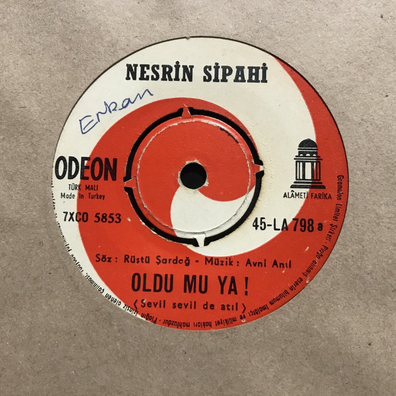 Nesrin Sipahi Oldu Mu Ya 45lik Plak