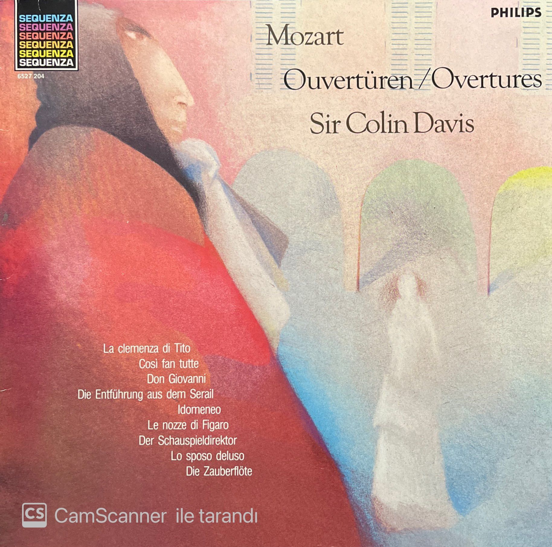 Mozart Overtures Sir Colin Davis LP Plak