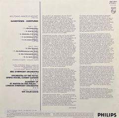 Mozart Overtures Sir Colin Davis LP Plak