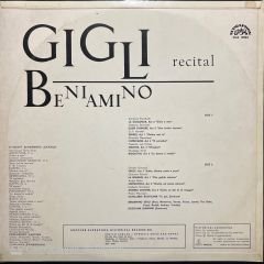 Gigli Benamio Tenor LP Plak