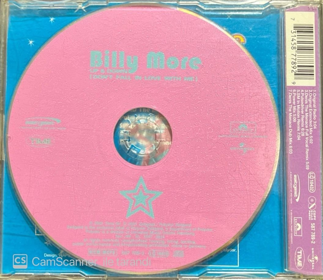 Billy More Up & Down Maxi Single CD - 180,09 TL - Plak İstasyonu