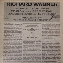 Wagner Vienna Symphony LP Plak