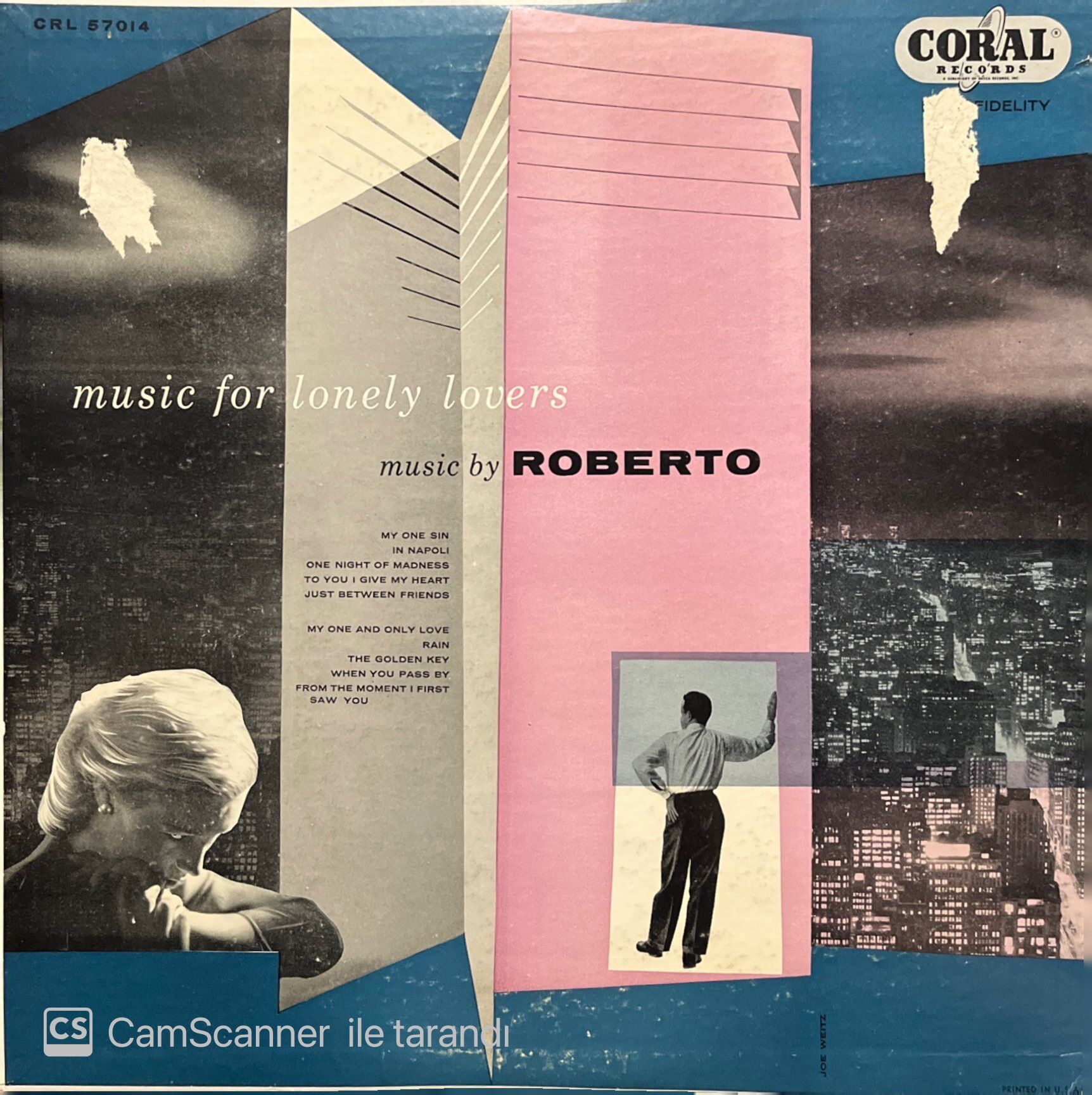 Roberto And His Orchestra Music For Lonely Lovers LP Plak