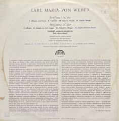 Carl Maria Weber Symfonie LP Plak