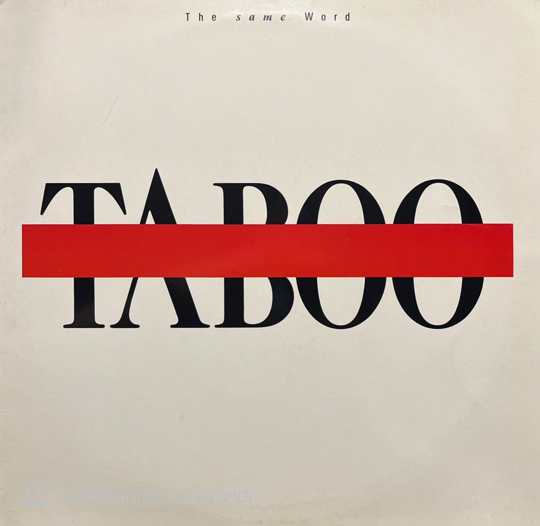 Taboo The Same Word LP Plak