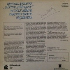 Richard Strauss Alpine Symphony LP Plak