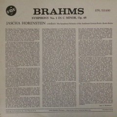 Brahms Symphony No.1 LP Plak