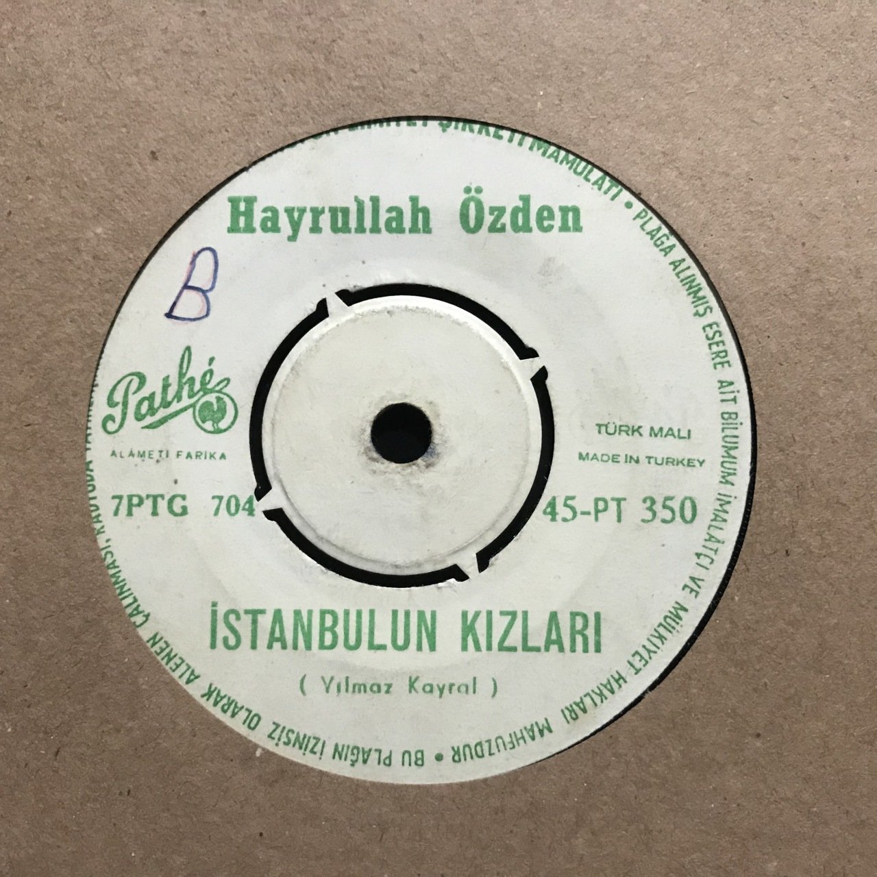 Hayrullah Özden İstanbulun Kızları 45lik Plak