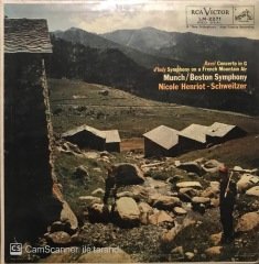 Ravel Concerto In R Minor LP Klasik Plak