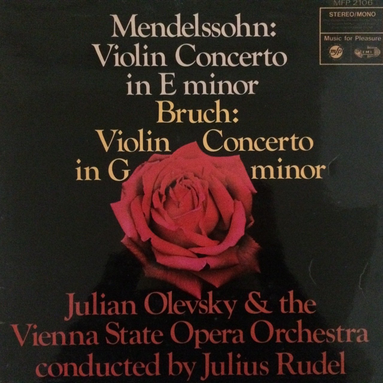 Julian Olevvsky Mendelssohn LP Plak