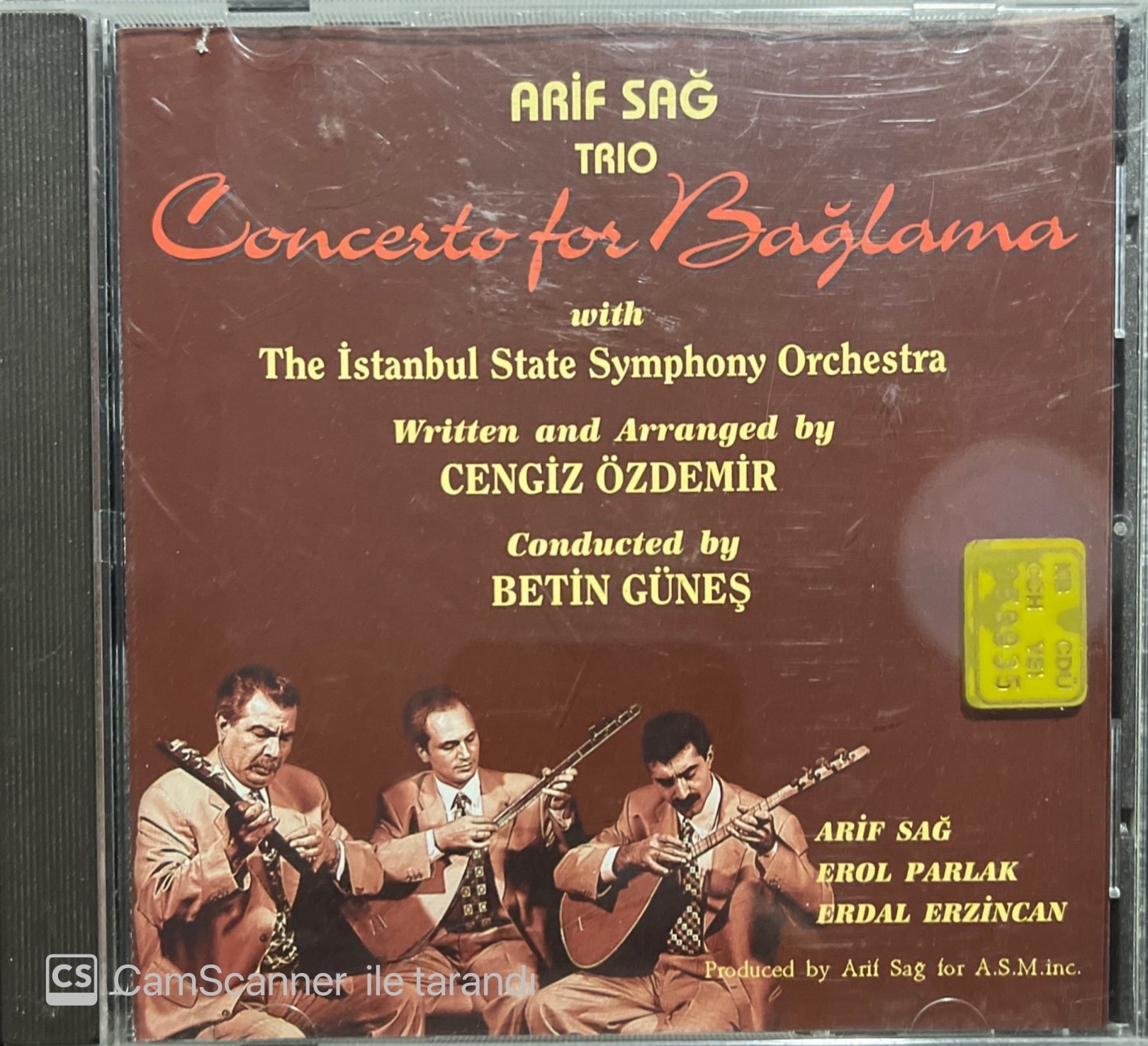 Arif Sağ Trio Concerto For Bağlama CD