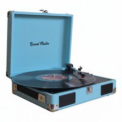 Record Master RM-311 Mavi Renkli Pikap - Tüm Plaklar İle Uyumlu - Power Bank lere Bağlanarak Kullanılabilme