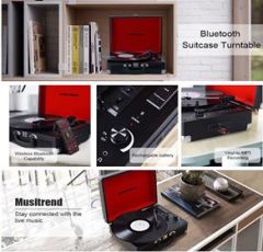 *ÜCRETSİZ KARGO Musitrend MT316UB Retro Pikap - Şarj / Bluetooth / USB Giriş - 33, 45, 78 Devir