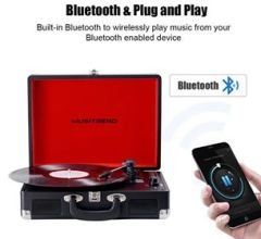 *ÜCRETSİZ KARGO Musitrend MT316UB Retro Pikap - Şarj / Bluetooth / USB Giriş - 33, 45, 78 Devir
