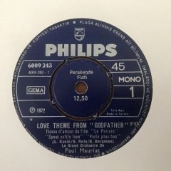 Paul Mauriat Love Theme From Godfather 45lik Plak