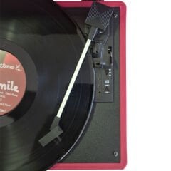 Record Master RM-311 Kırmızı Renkli Pikap - Tüm Plaklar İle Uyumlu - Power Bank lere Bağlanarak Kullanılabilme