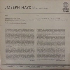 Joseph Haydn Symphony No.70  LP Plak