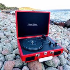 Record Master T310CH Şarj Özellikli Pikap - 33, 45, 78 Devir T310CH- KIRMIZI