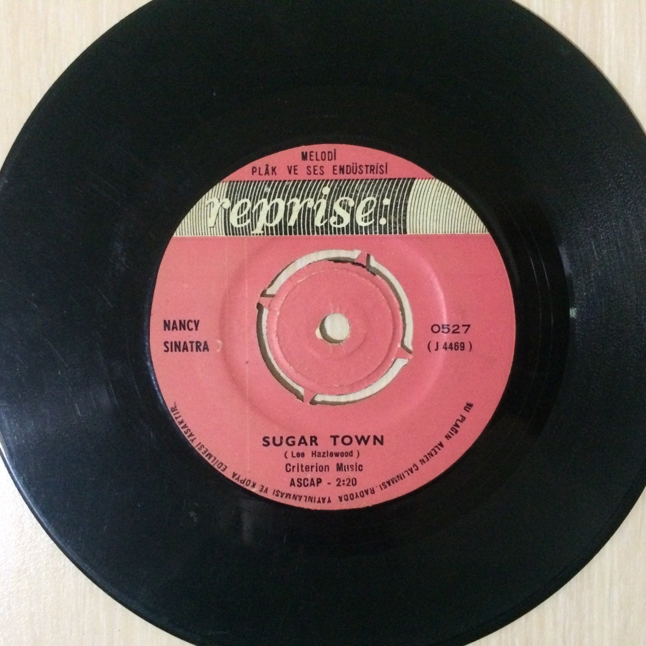 Lee Hazlewood Sugar Town 45lik Plak