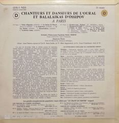 Chanteurs De L'oural A Paris LP Plak