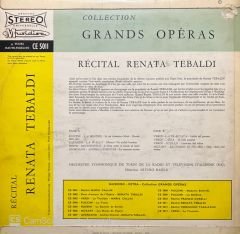 Renata Tebaldi Recital LP Plak
