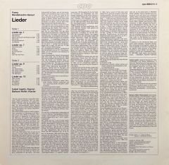 Fanny Mendhelssohn Hensel Lieder LP Plak