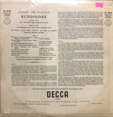 Gilbert And Sullivan Ruddigore 2 Plaklık Set LP Klasik Plak