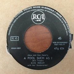Elvis Presley A Fool Such As I 45lik Plak