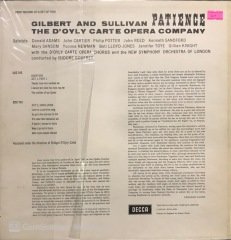 Gilbert And Sullivan Patience 2 Plaklık Set LP Klasik Plak