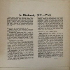 N.Miaskovsky Symphony No.16 İn F Major LP Plak
