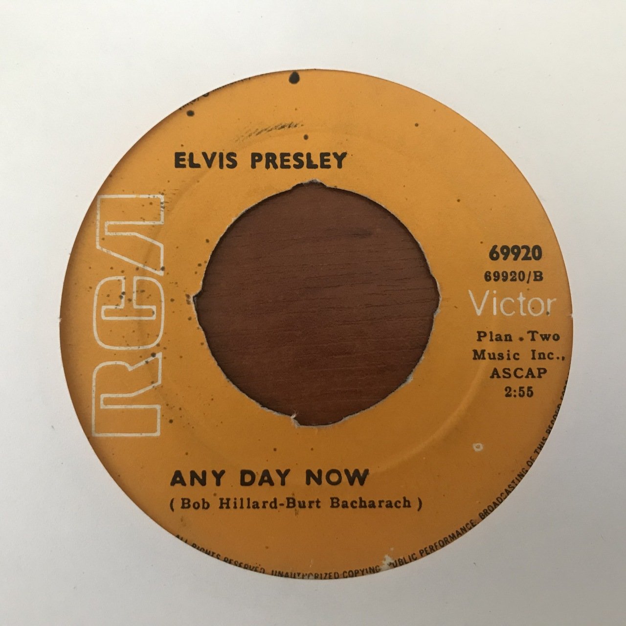 Elvis Presley Any Day Now 45lik Plak