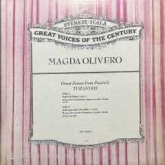 Magda Olivero Great Scenes From Puccini's Turandot LP Plak