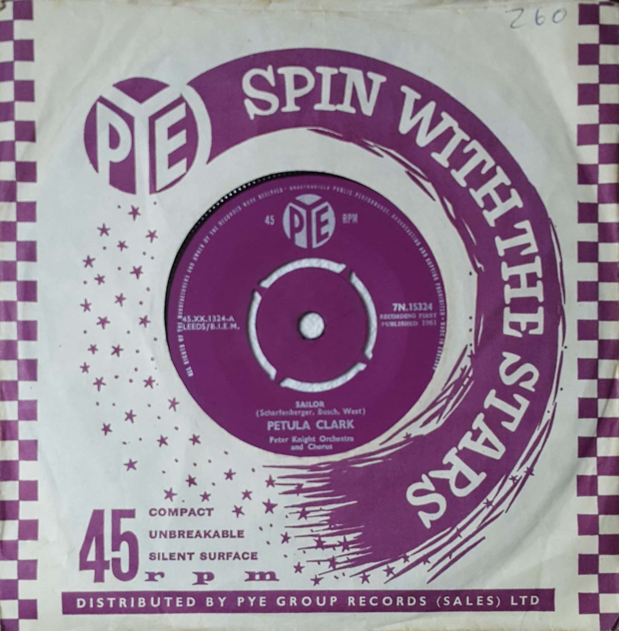 Petula Clark Sailor 45lik Plak