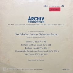 Archiv Produktion Das Schaffen Johann Sebastian Bach LP Plak
