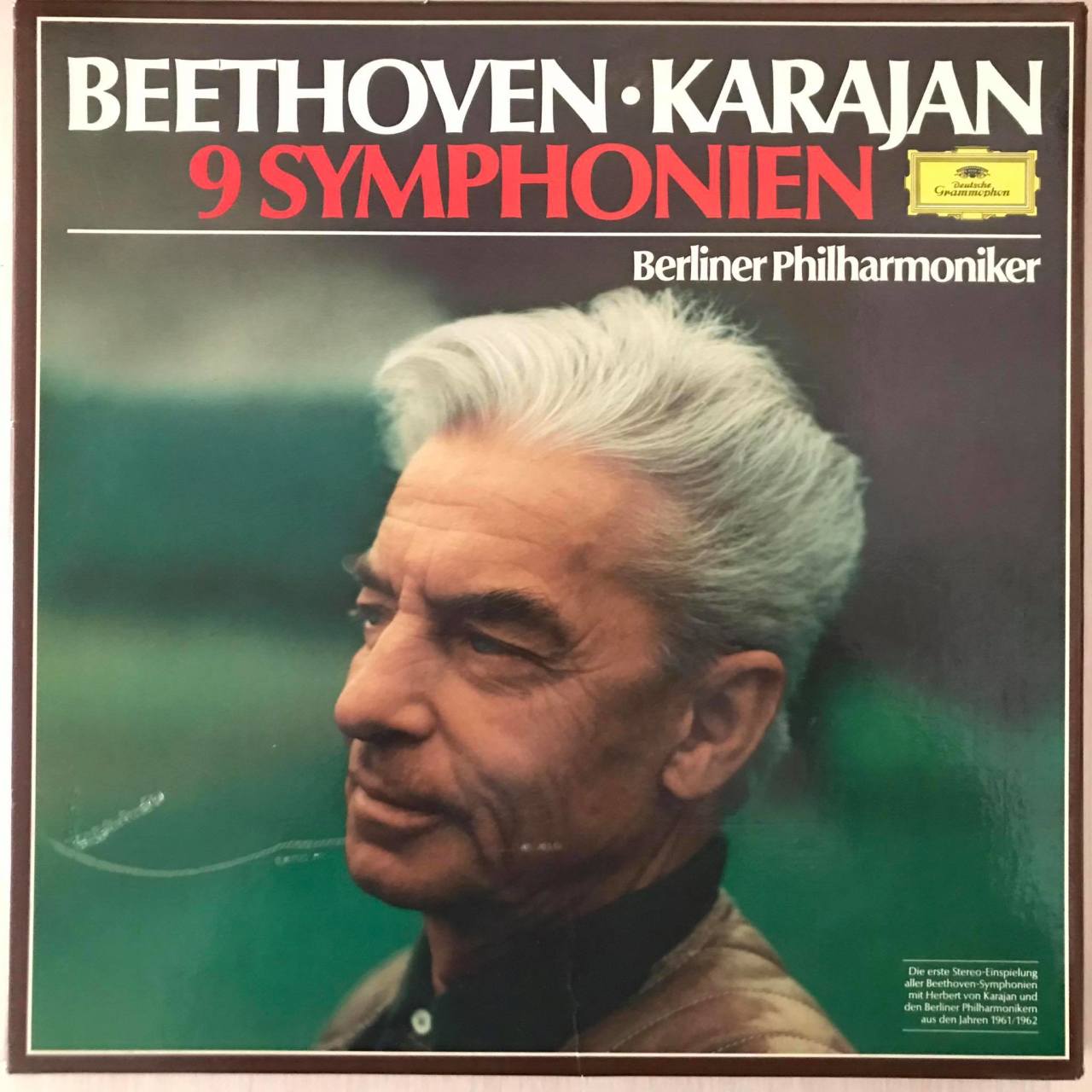 Beethoven Karajan 9 Symphonien 8 LP Klasik Box Set Plak